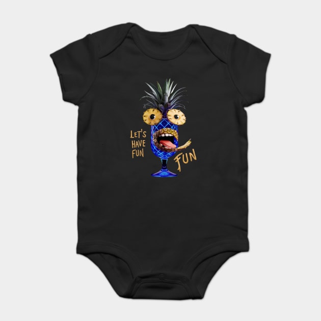 Pineapple Let's Have Fun Baby Bodysuit by animegirlnft